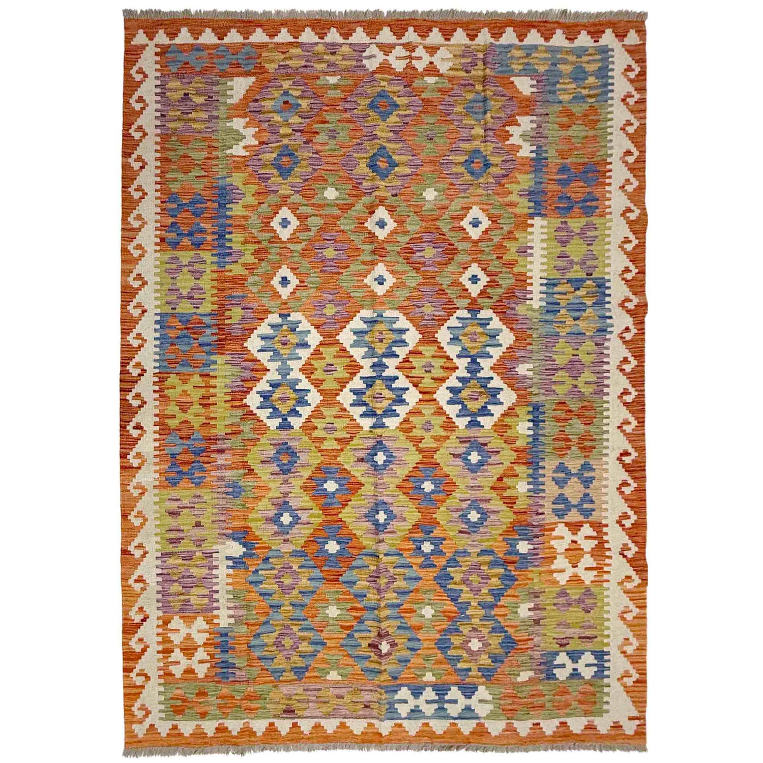 Handmade Vegetable Kilim 5' 8" x 7' 9" (ft) - No. Y39329