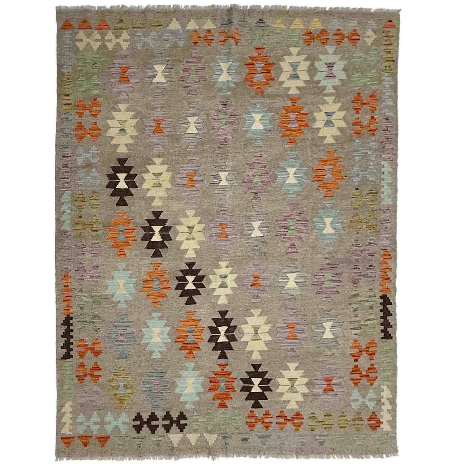 Handmade Vegetable Kilim 5' 11" x 7' 10" (ft) - No. Y39331