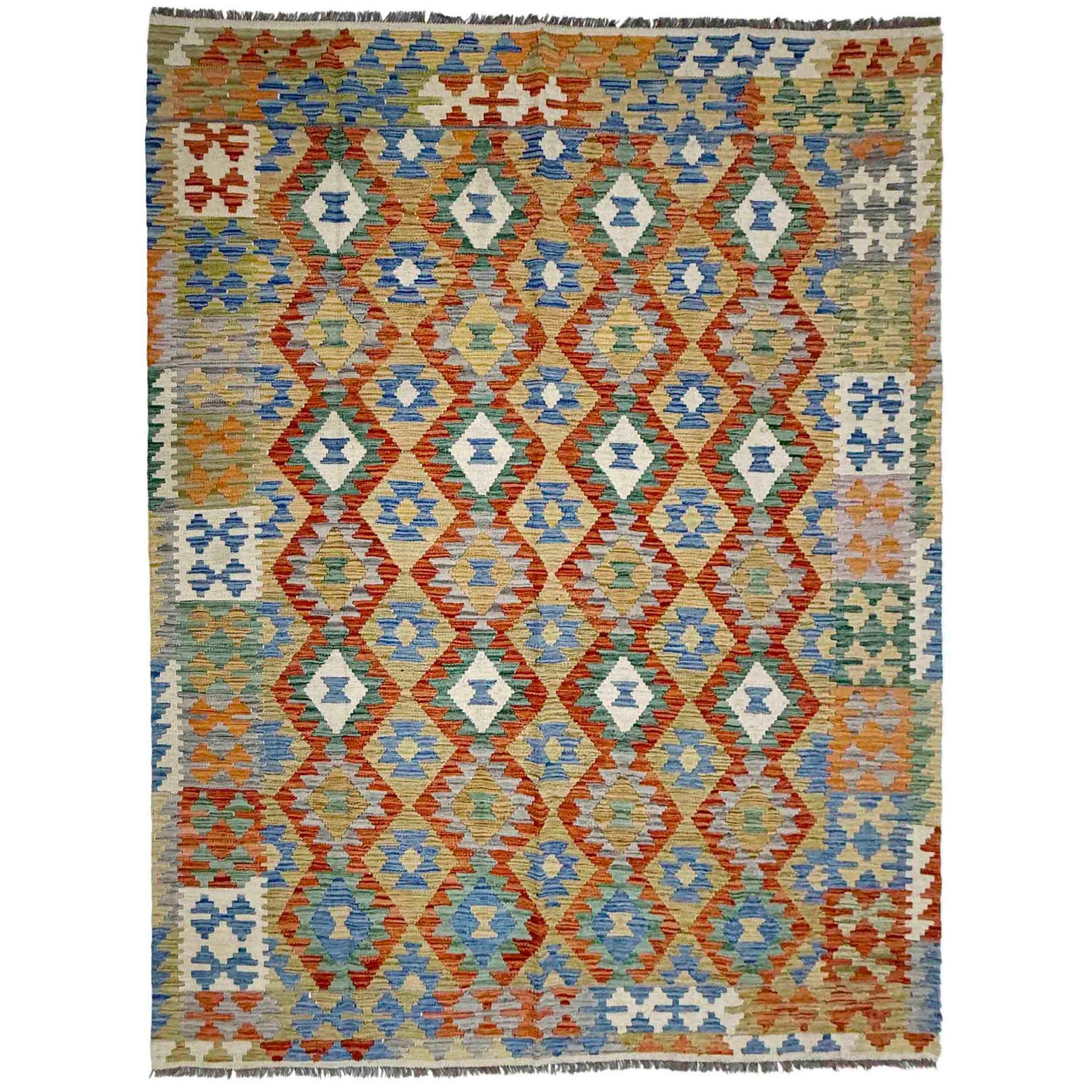 Handmade Vegetable Kilim 5' 11" x 7' 11" (ft) - No. Y39333
