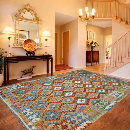 Handmade Vegetable Kilim 5' 11" x 7' 11" (ft) - No. Y39333