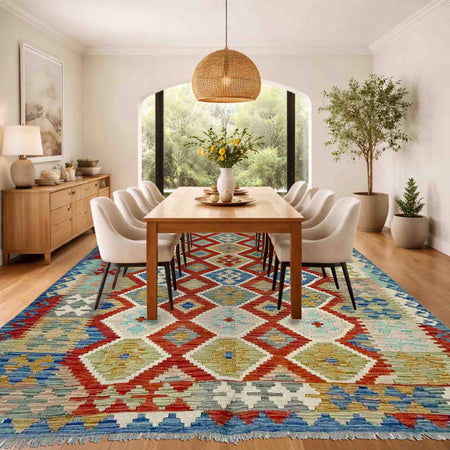 Handmade Vegetable Kilim 6' 1" x 7' 9" (ft) - No. Y39334