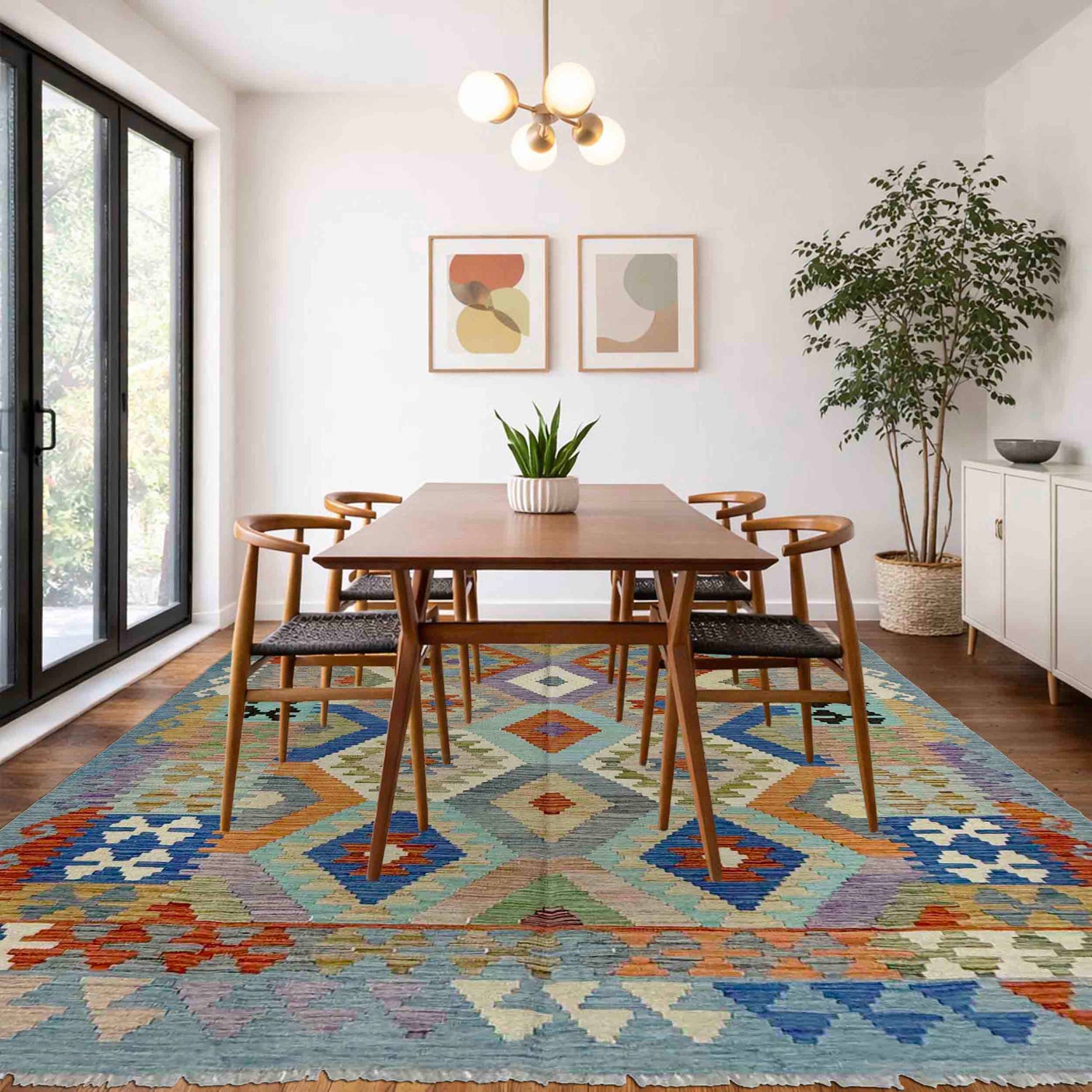 Handmade Vegetable Kilim 5' 10" x 7' 6" (ft) - No. Y39336