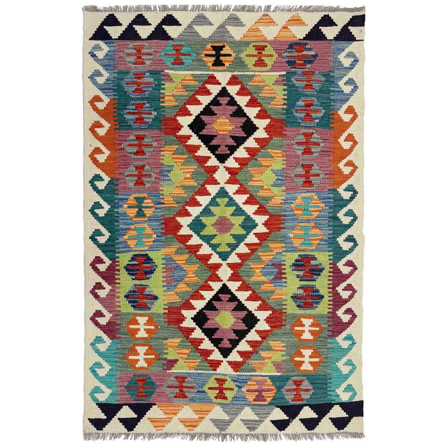 Handmade Vegetable Kelim 3' 3" x 5' 0" (ft) - No. Y39353