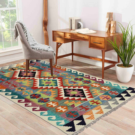 Handmade Vegetable Kelim 3' 3" x 5' 0" (ft) - No. Y39353