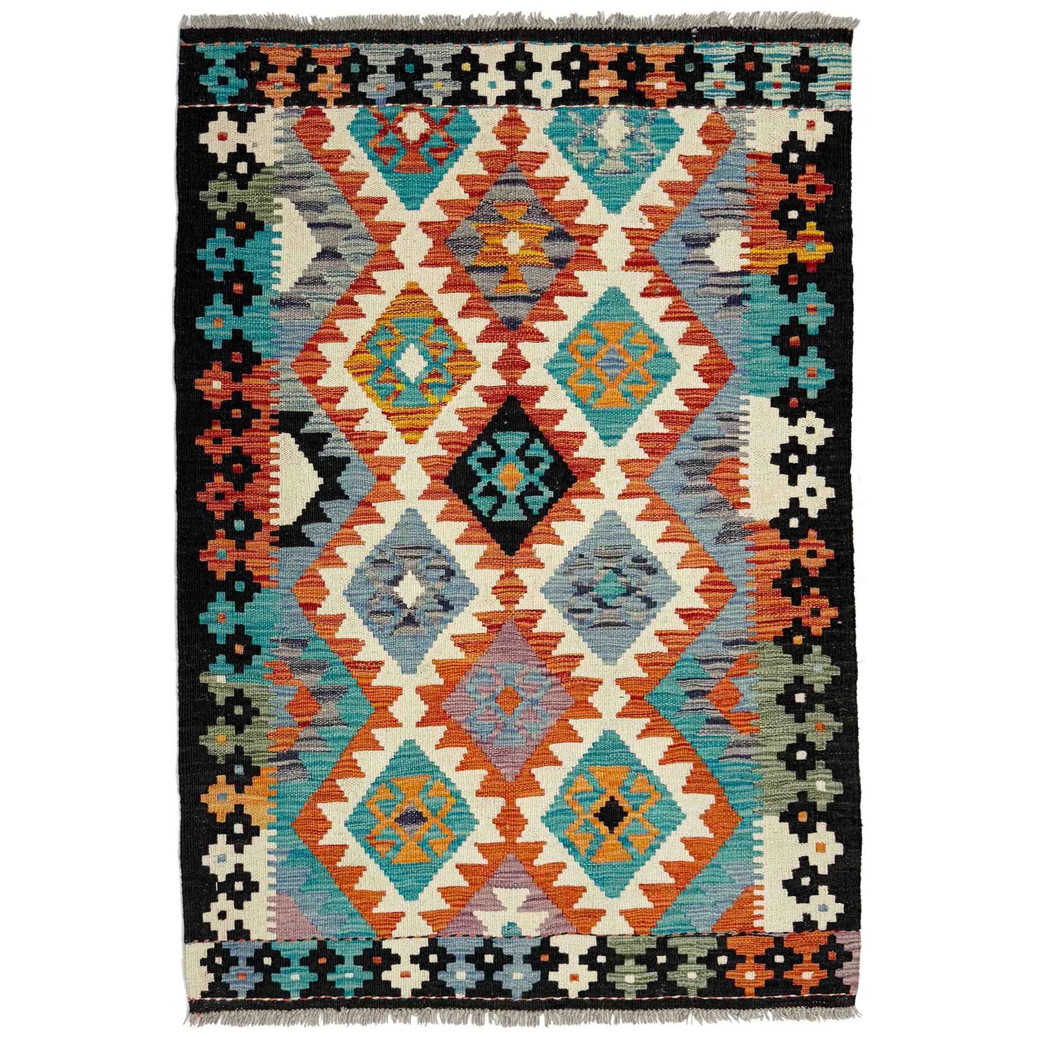 Handmade Vegetable Kilim 3' 3" x 5' 0" (ft) - No. Y39363