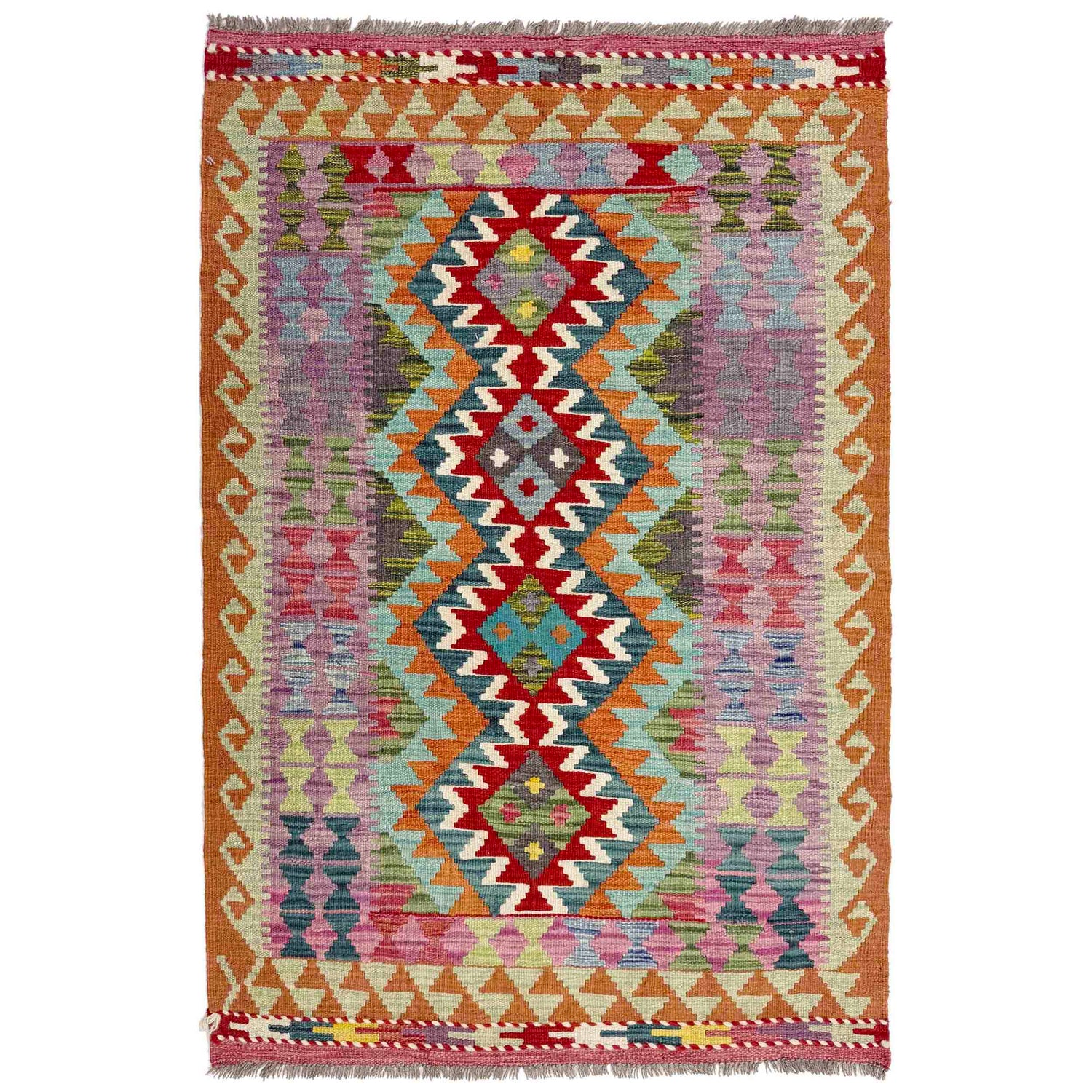 Handmade Vegetable Kilim 3' 0" x 4' 11" (ft) - No. Y39373