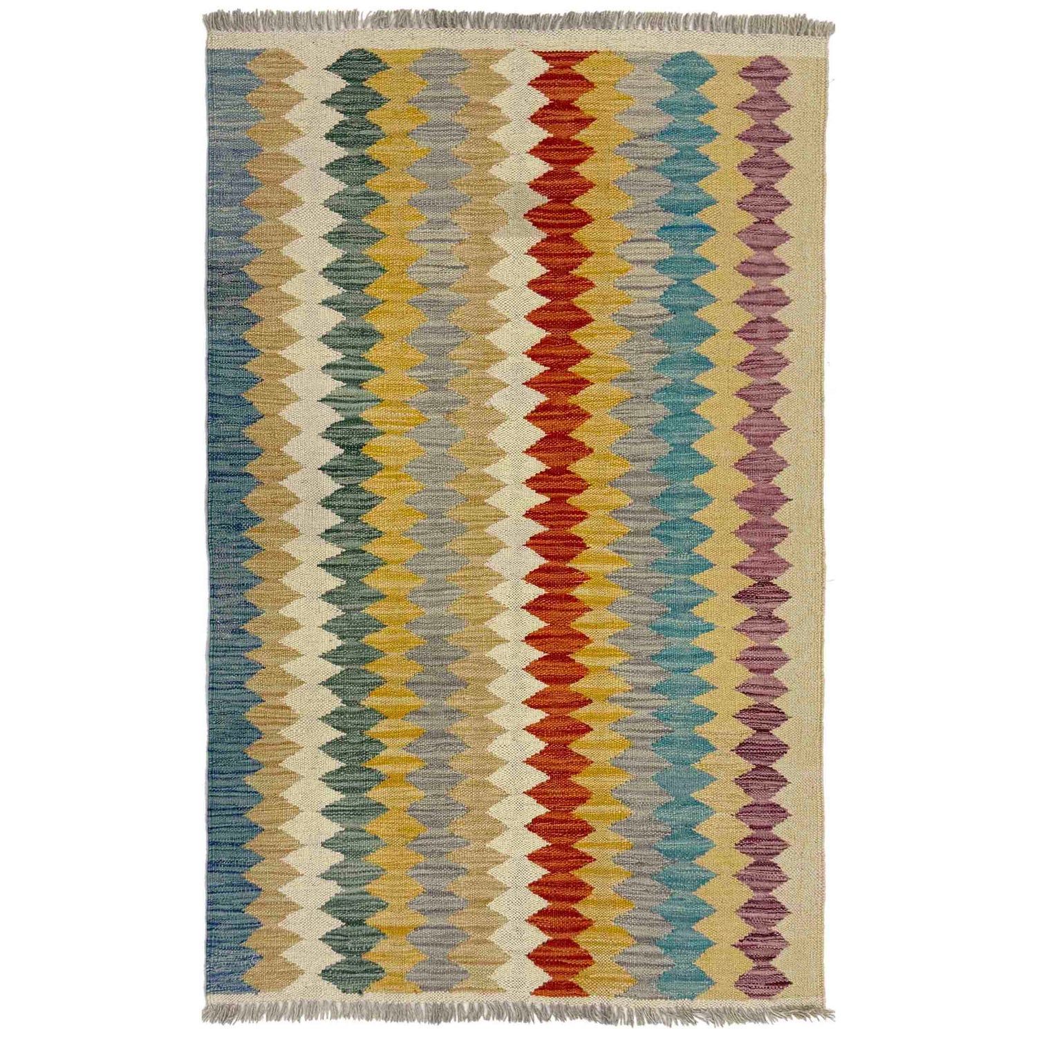 Handmade Vegetable Kilim 2' 7" x 4' 3" (ft) - No. Y39382