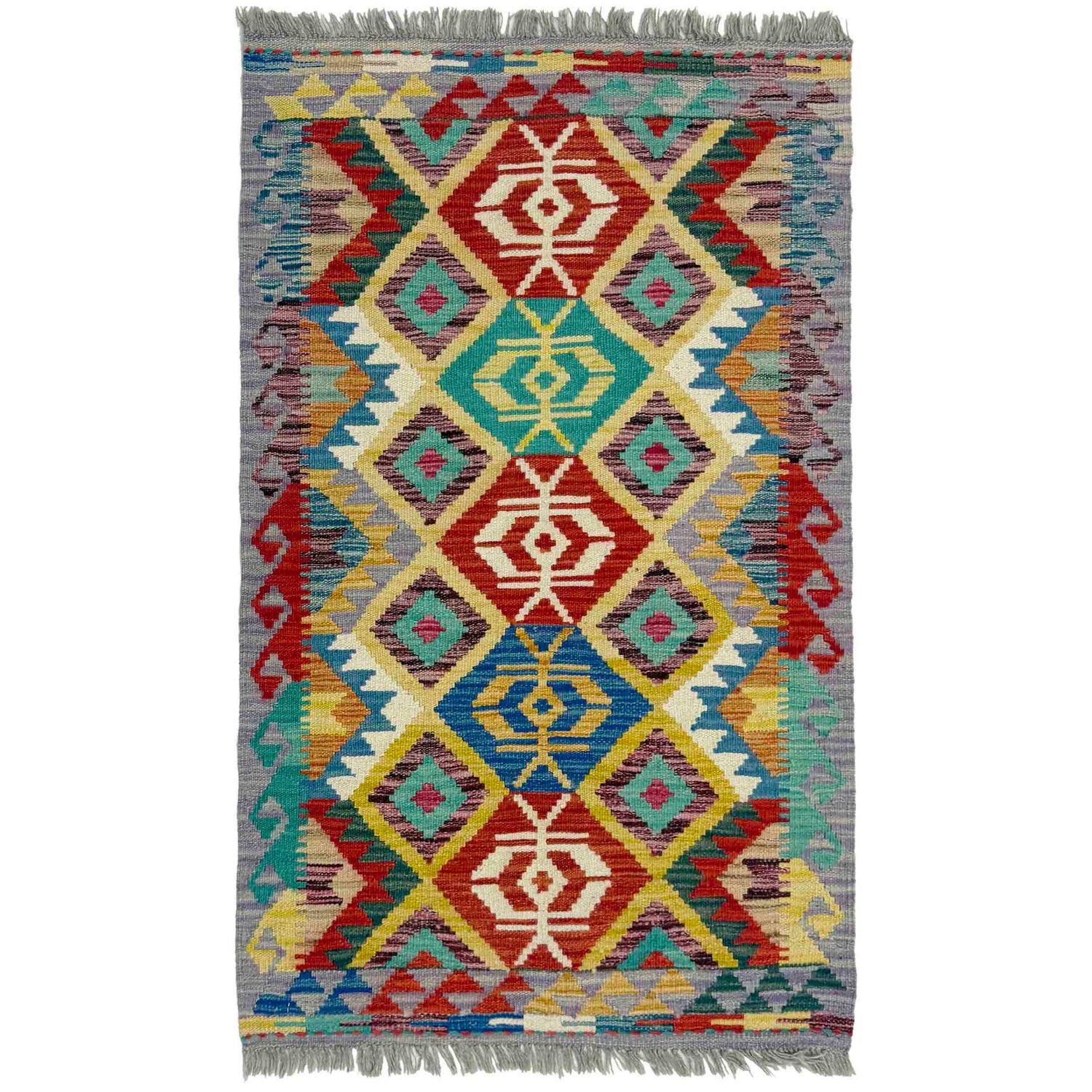 Handmade Vegetable Kelim 2' 6" x 4' 2" (ft) - No. Y39394