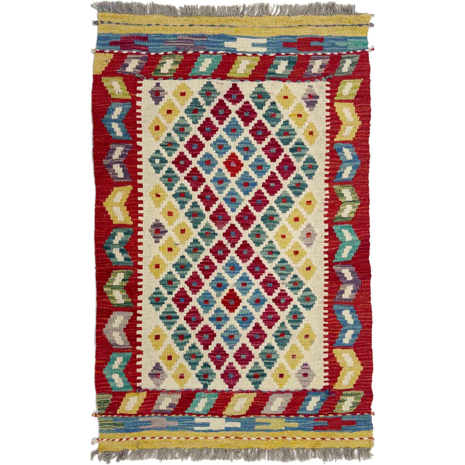 Handmade Vegetable Kelim 2' 7" x 4' 0" (ft) - No. Y39396