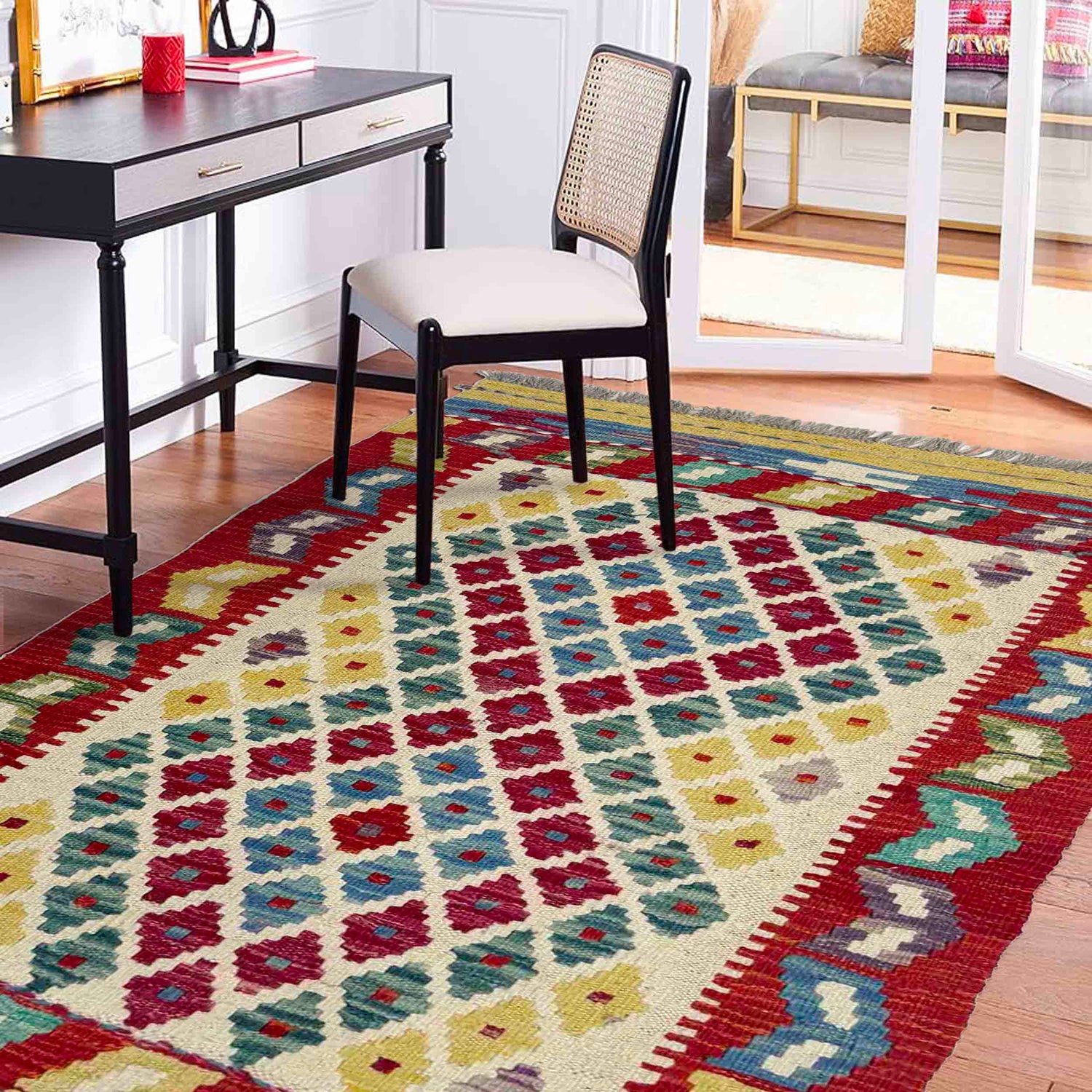 Handmade Vegetable Kelim 2' 7" x 4' 0" (ft) - No. Y39396