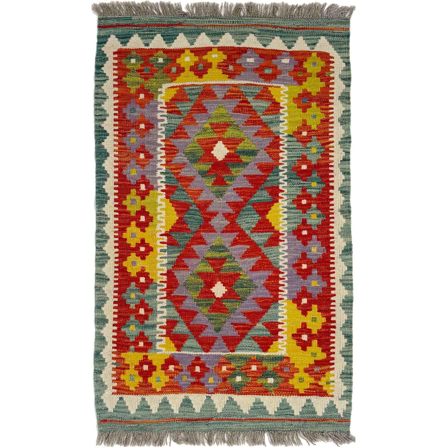 Handmade Vegetable Kelim 2' 2" x 3' 6" (ft) - No. Y39402