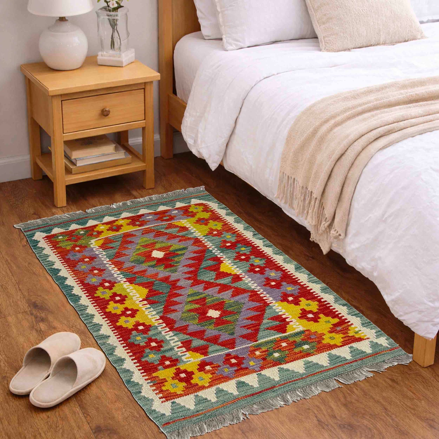 Handmade Vegetable Kelim 2' 2" x 3' 6" (ft) - No. Y39402
