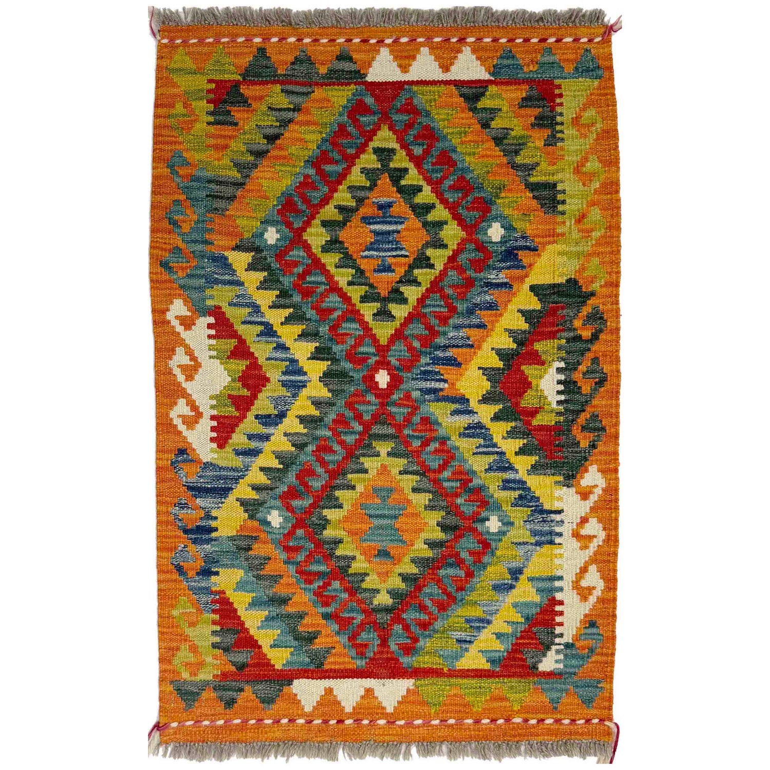 Handmade Vegetable Kilim 2' 2" x 3' 3" (ft) - No. Y39404
