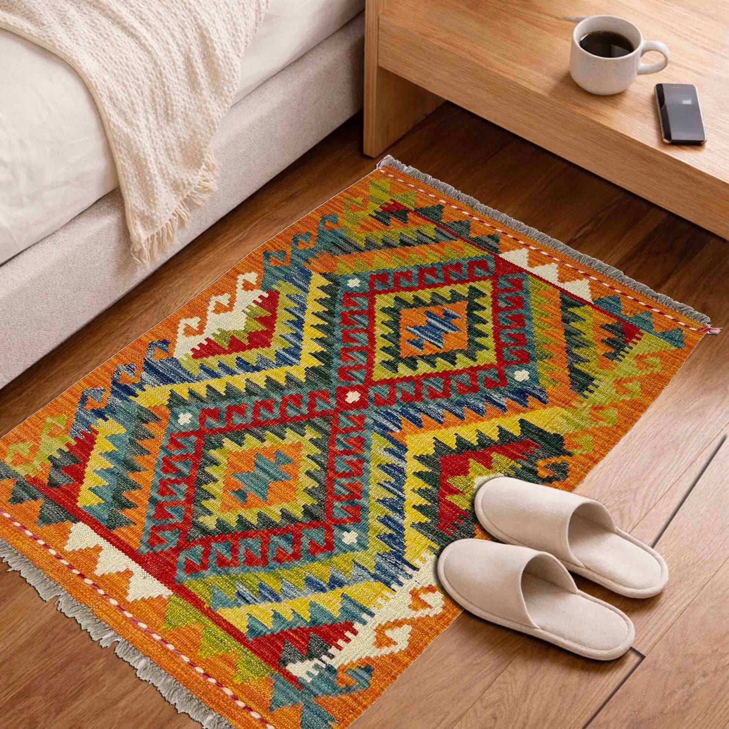 Handmade Vegetable Kilim 2' 2" x 3' 3" (ft) - No. Y39404