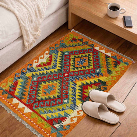 Handmade Vegetable Kilim 2' 2" x 3' 3" (ft) - No. Y39404