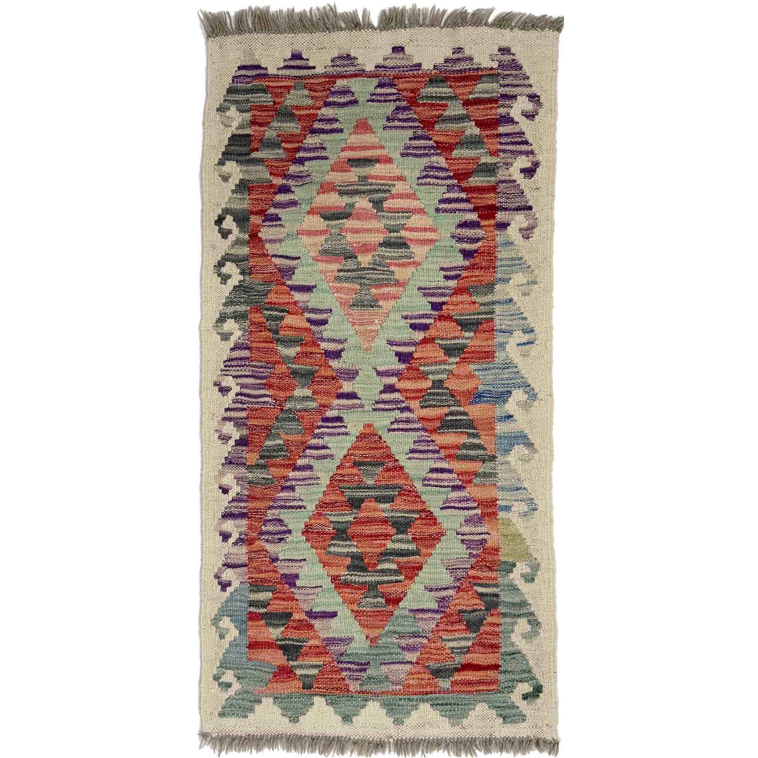 Handmade Vegetable Kilim 1' 10" x 3' 6" (ft) - No. Y39406