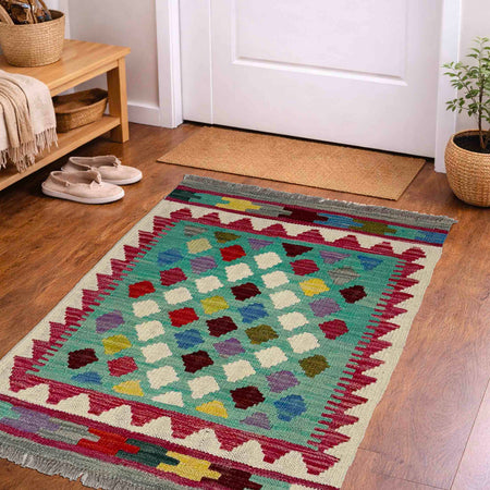 Handmade Vegetable Kelim 2' 0" x 2' 8" (ft) - No. Y39407