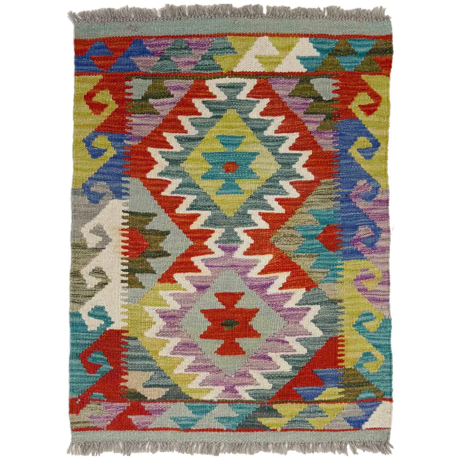 Handmade Vegetable Kilim 2' 0" x 2' 8" (ft) - No. Y39408