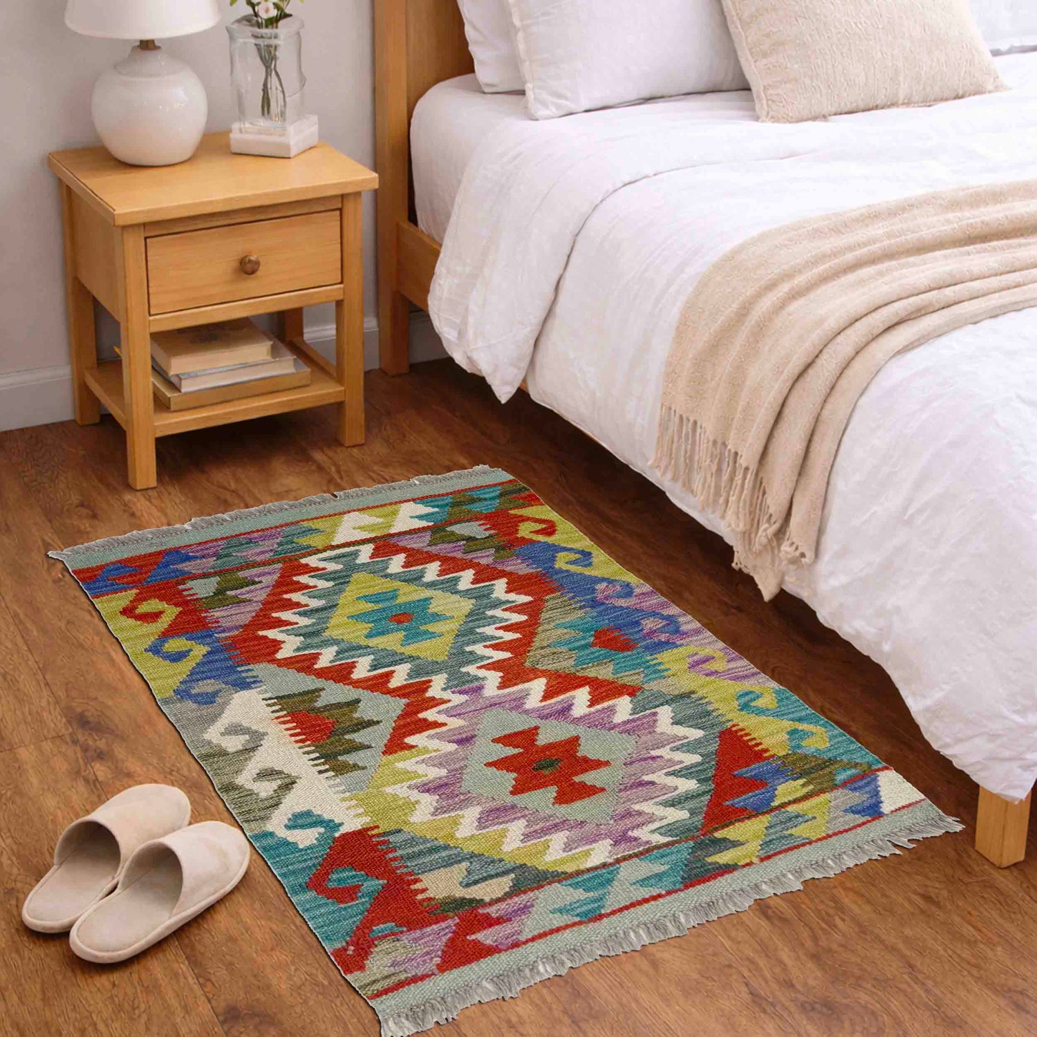 Handmade Vegetable Kilim 2' 0" x 2' 8" (ft) - No. Y39408