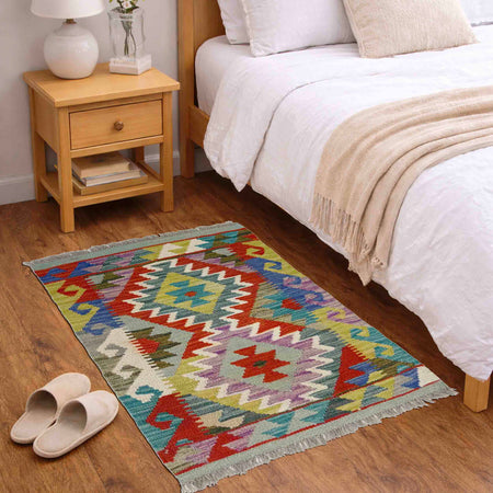 Handmade Vegetable Kilim 2' 0" x 2' 8" (ft) - No. Y39408
