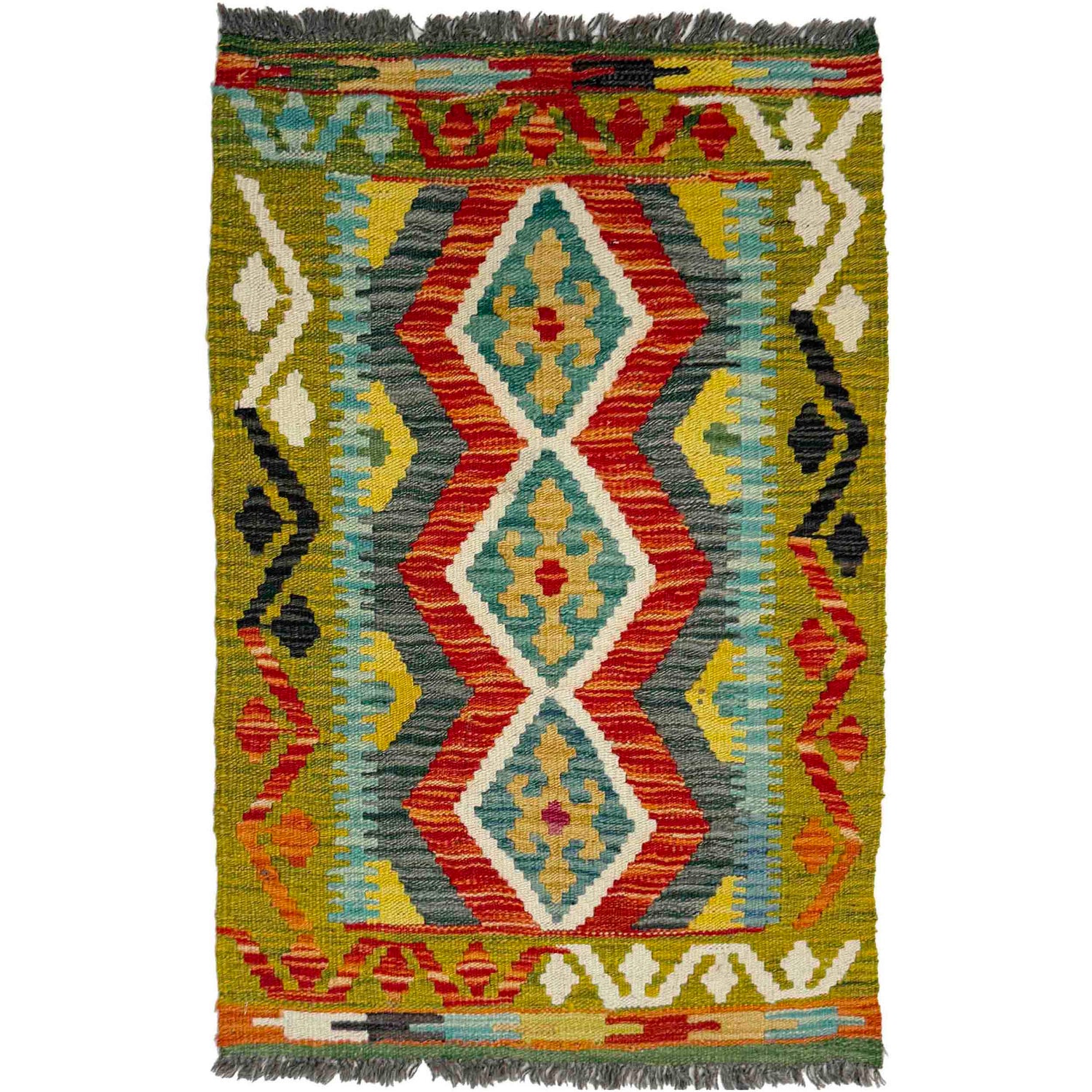 Handmade Vegetable Kelim 2' 0" x 2' 11" (ft) - No. Y39409
