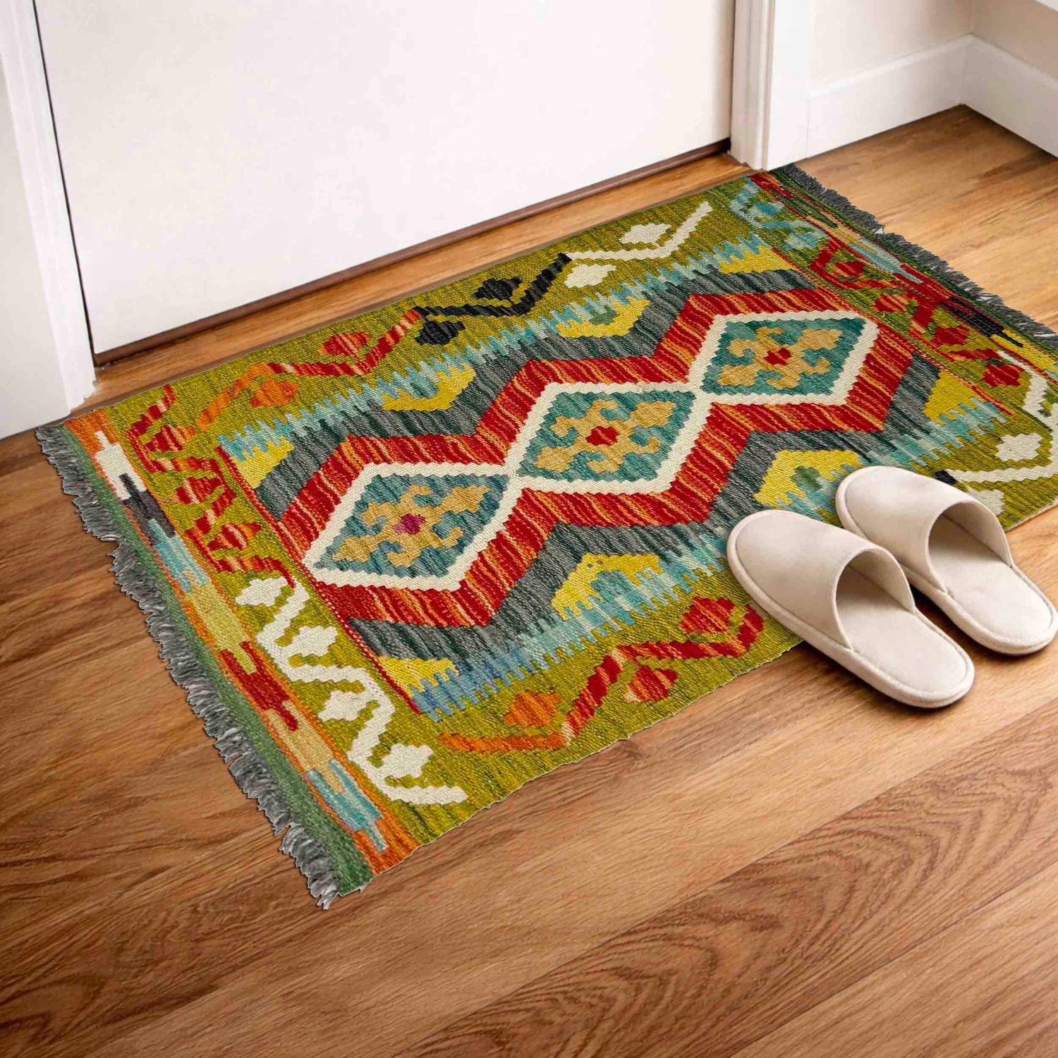 Handmade Vegetable Kelim 2' 0" x 2' 11" (ft) - No. Y39409
