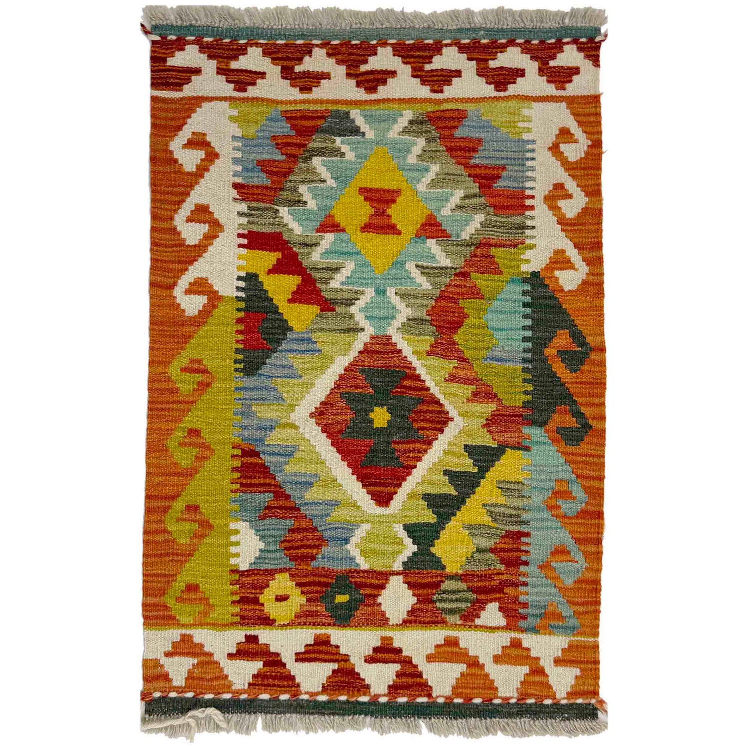 Handmade Vegetable Kelim 2' 0" x 2' 11" (ft) - No. Y39411