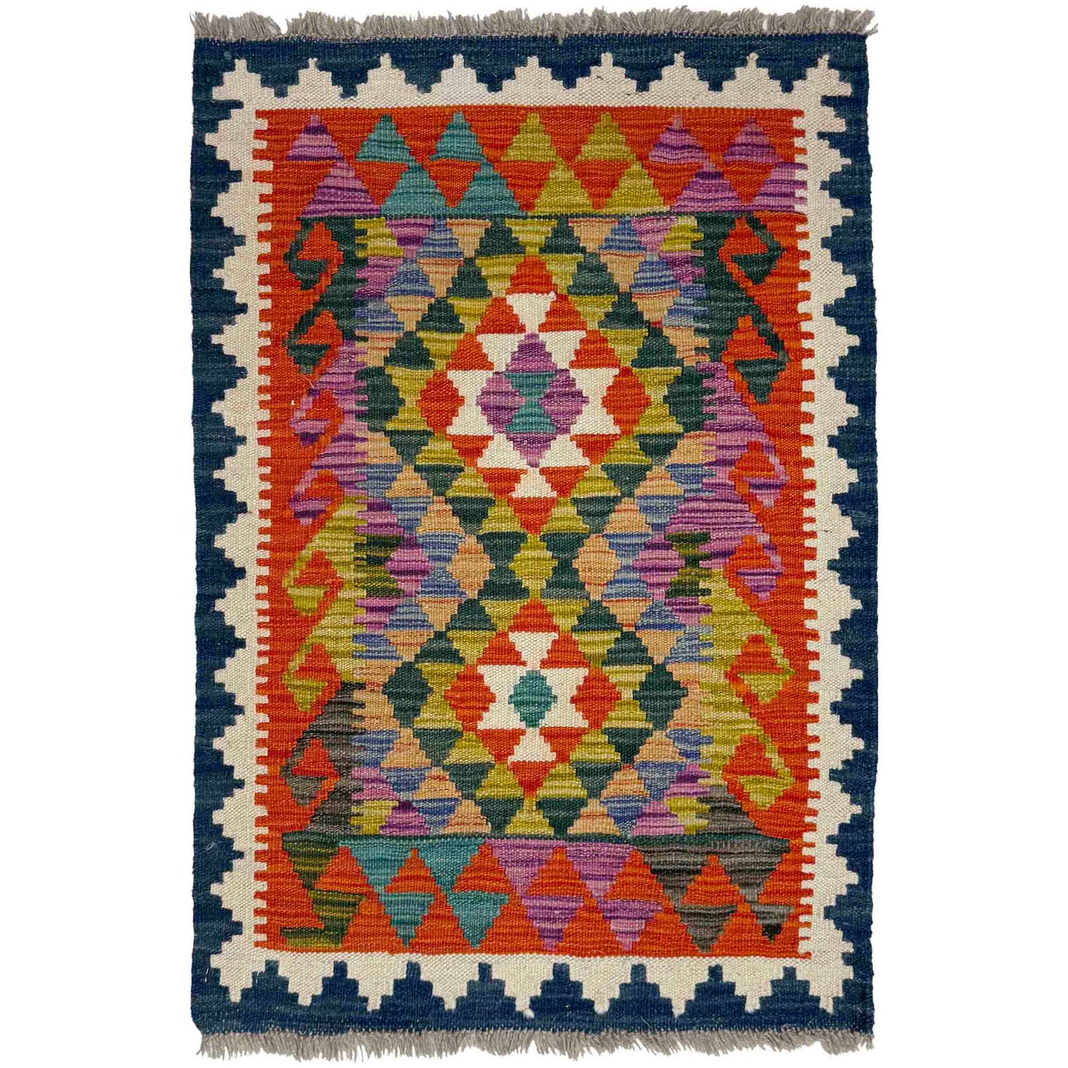 Handmade Vegetable Kilim 2' 0" x 2' 11" (ft) - No. Y39414