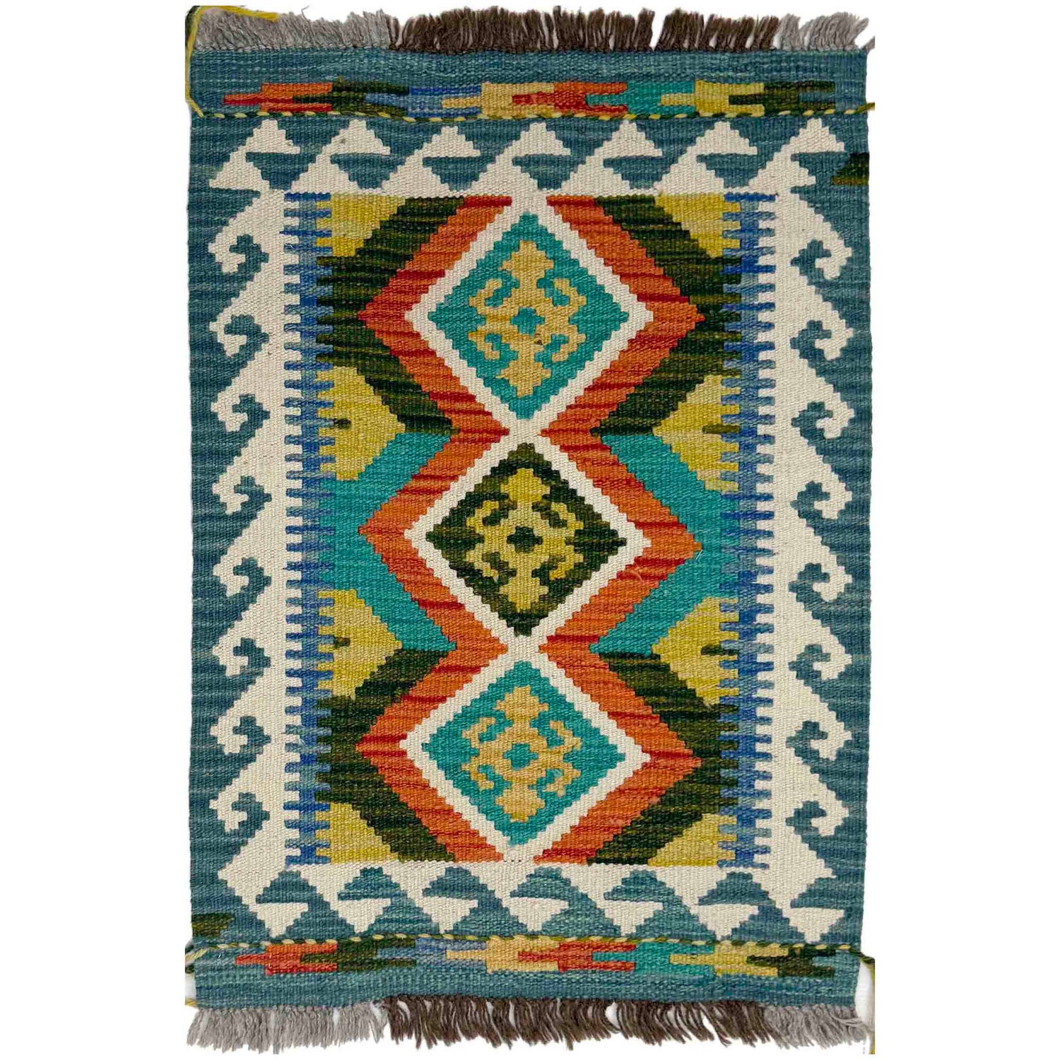 Handmade Vegetable Kelim 1' 11" x 2' 8" (ft) - No. Y39417