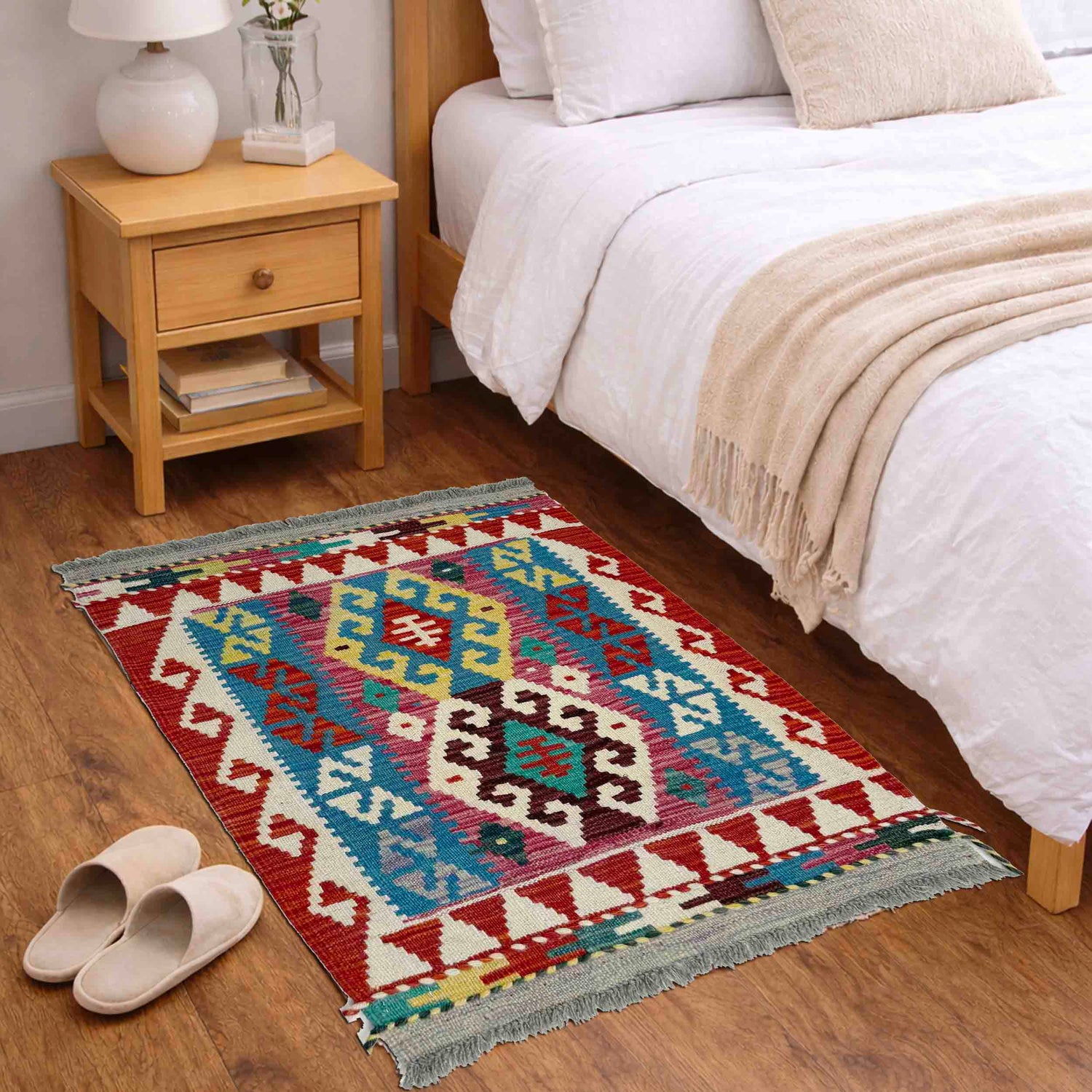 Handmade Vegetable Kelim 2' 2" x 2' 7" (ft) - No. Y39420