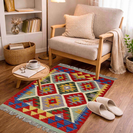 Handmade Vegetable Kilim 2' 0" x 3' 1" (ft) - No. Y39423