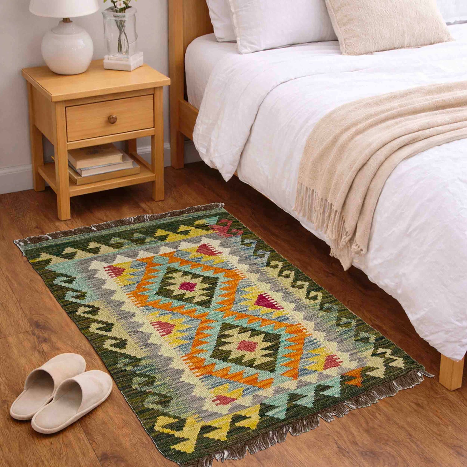 Handmade Vegetable Kilim 2' 0" x 2' 9" (ft) - No. Y39426