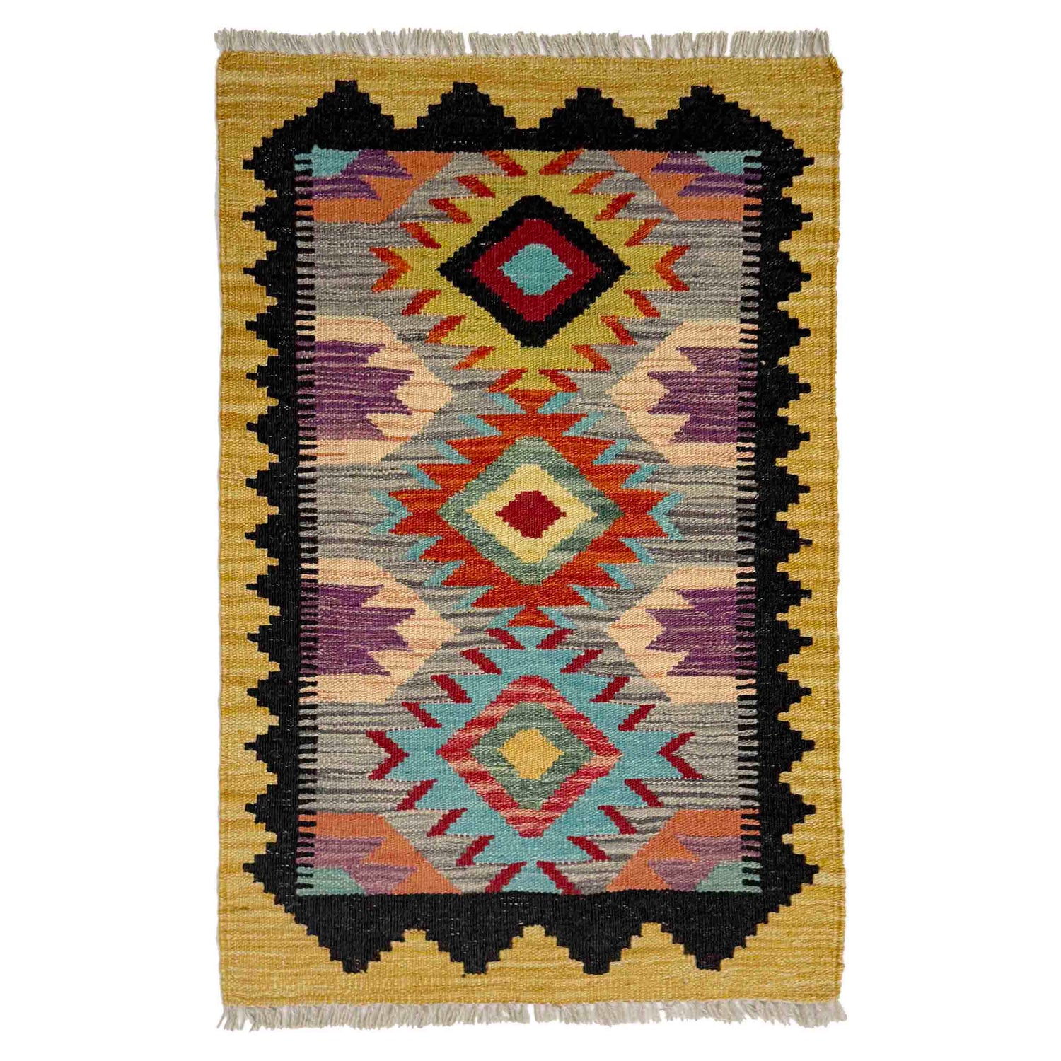 Handmade Vegetable Kilim 2' 0" x 3' 3" (ft) - No. Y39428
