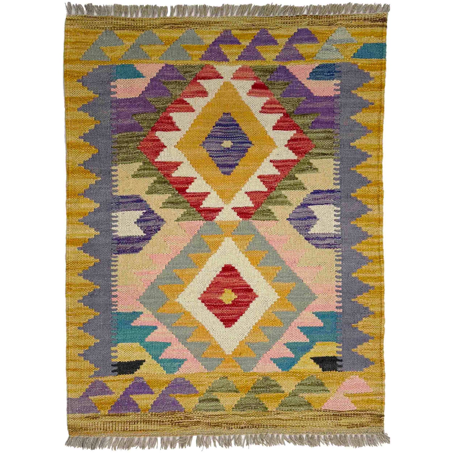 Handmade Vegetable Kelim 2' 2" x 2' 11" (ft) - No. Y39429
