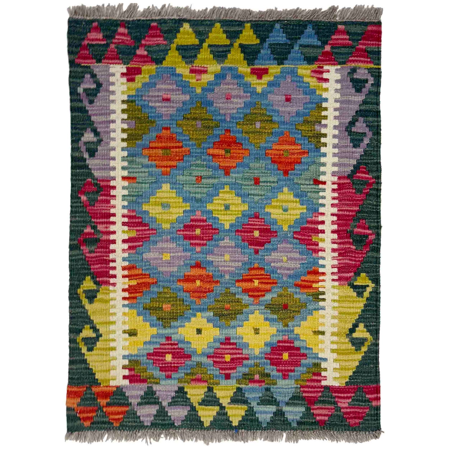 Handmade Vegetable Kilim 2' 0" x 2' 7" (ft) - No. Y39431