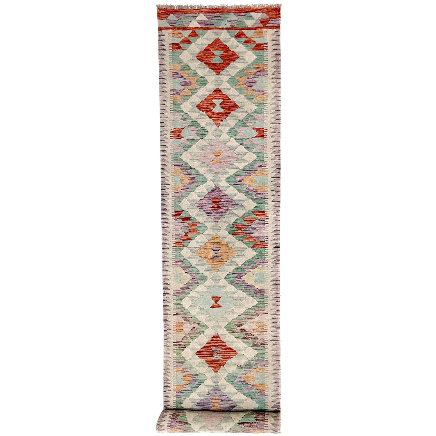 Vegetable Kelim Runner 2' 7" x 15' 11" (ft) - No. Y39440