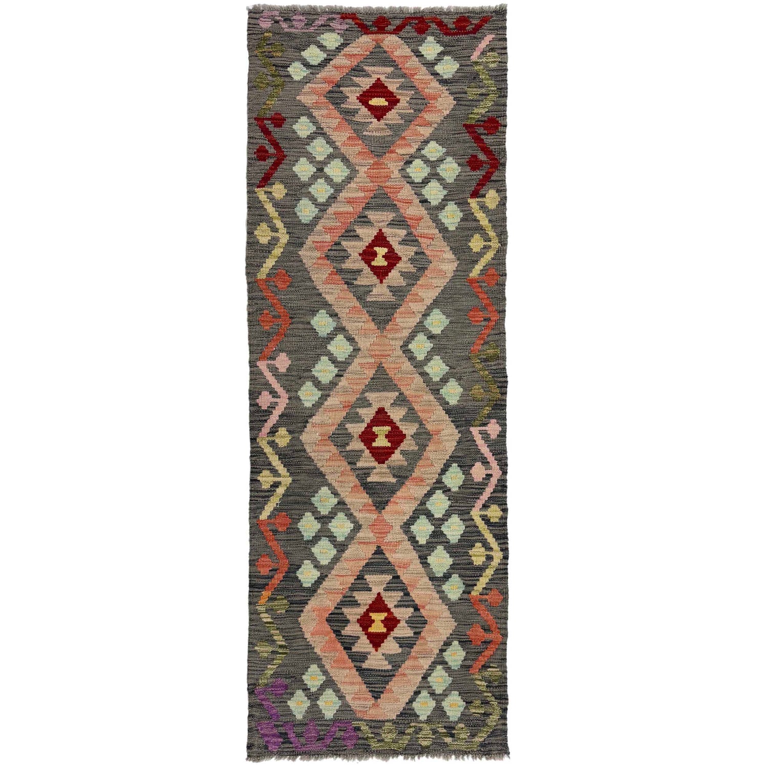 Vegetable Kelim Runner 2' 3" x 7' 2" (ft)- No. Y39441