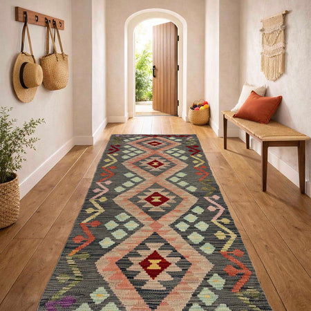 Vegetable Kelim Runner 2' 3" x 7' 2" (ft)- No. Y39441