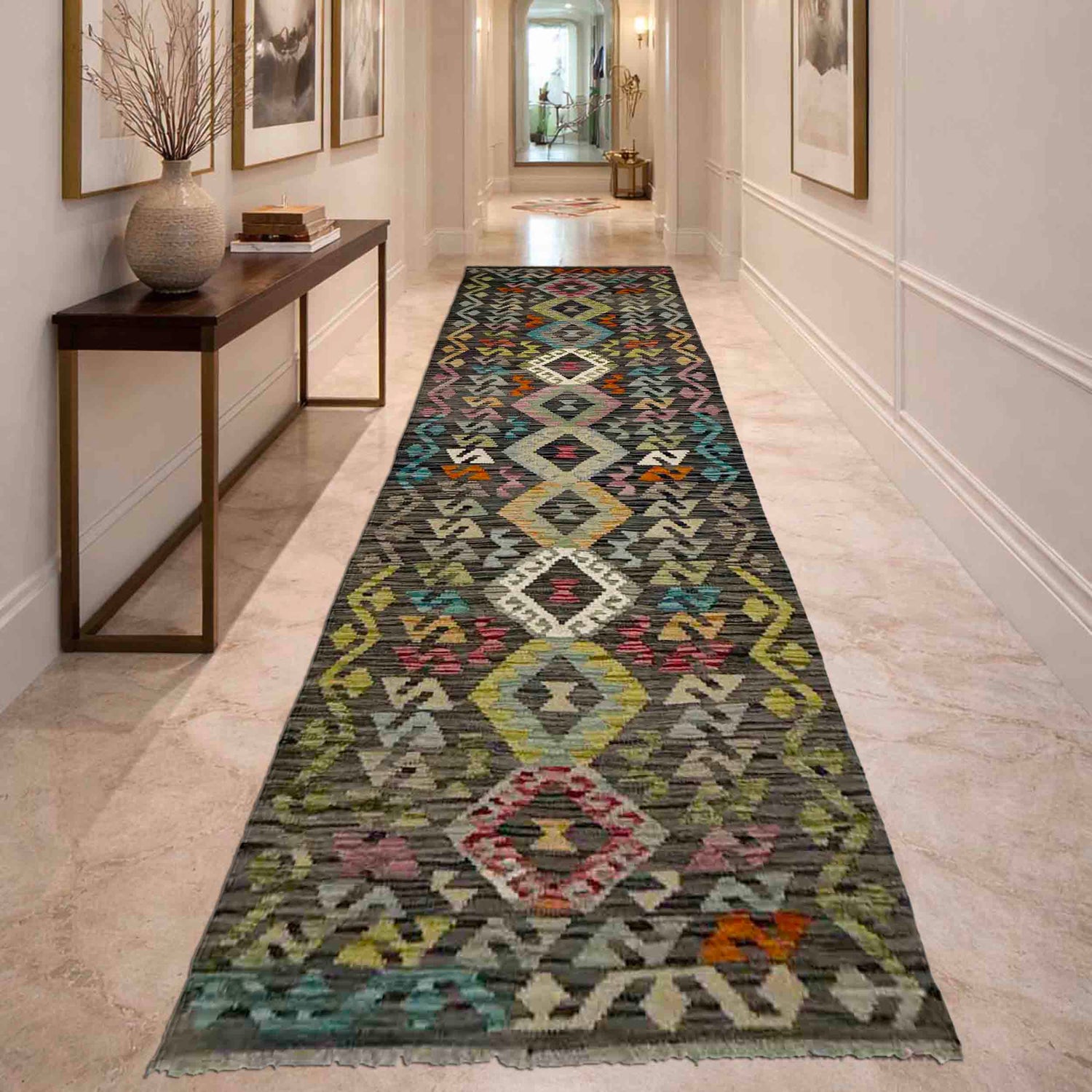 Vegetable Kelim Runner 2' 8" x 9' 9" (ft) - No. Y39442