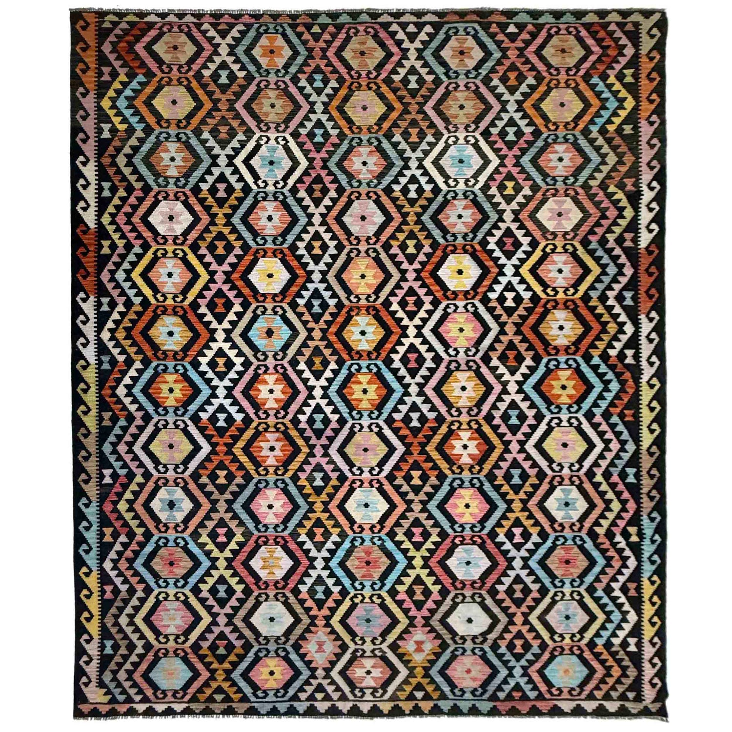 Handmade Vegetable Kilim 8' 2" x 11' 6" (ft) - No. Y39445