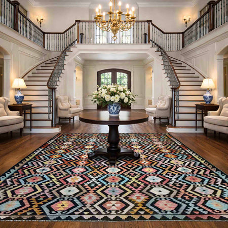 Handmade Vegetable Kilim 8' 2" x 11' 6" (ft) - No. Y39445
