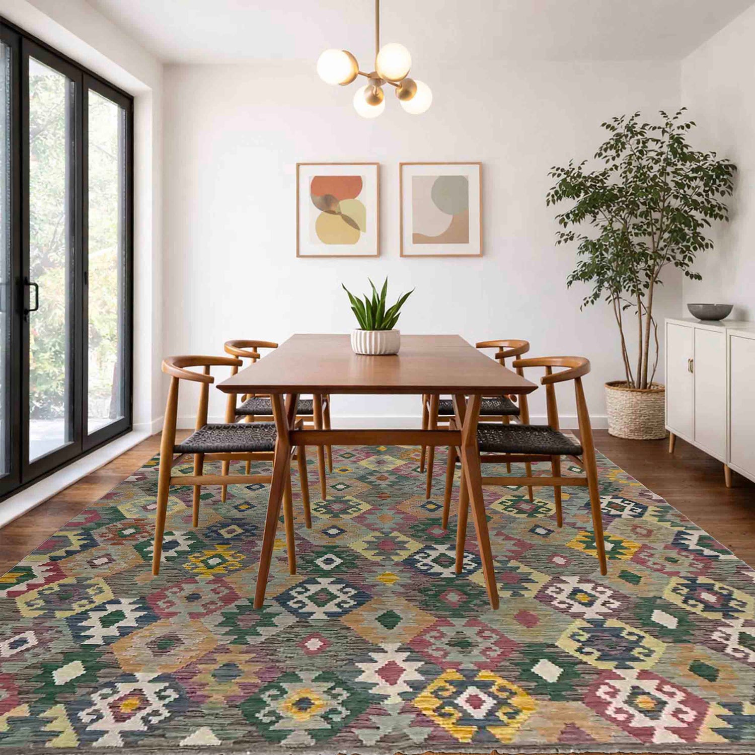 Handmade Vegetable Kilim 5' 10" x 8' 3" (ft) - No. Y39448
