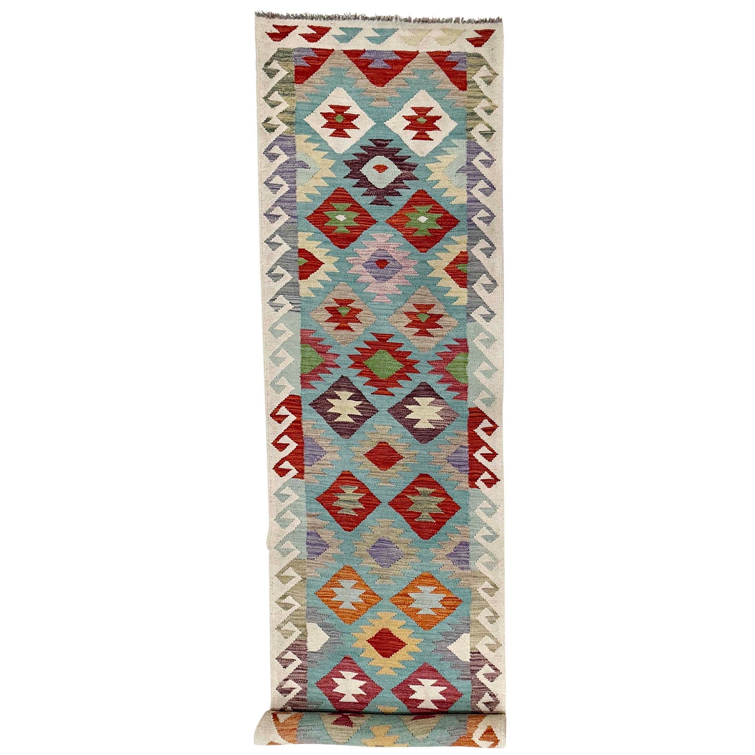 Vegetable Kelim Runner 2' 7" x 13' 0" (ft) - No. Y39449
