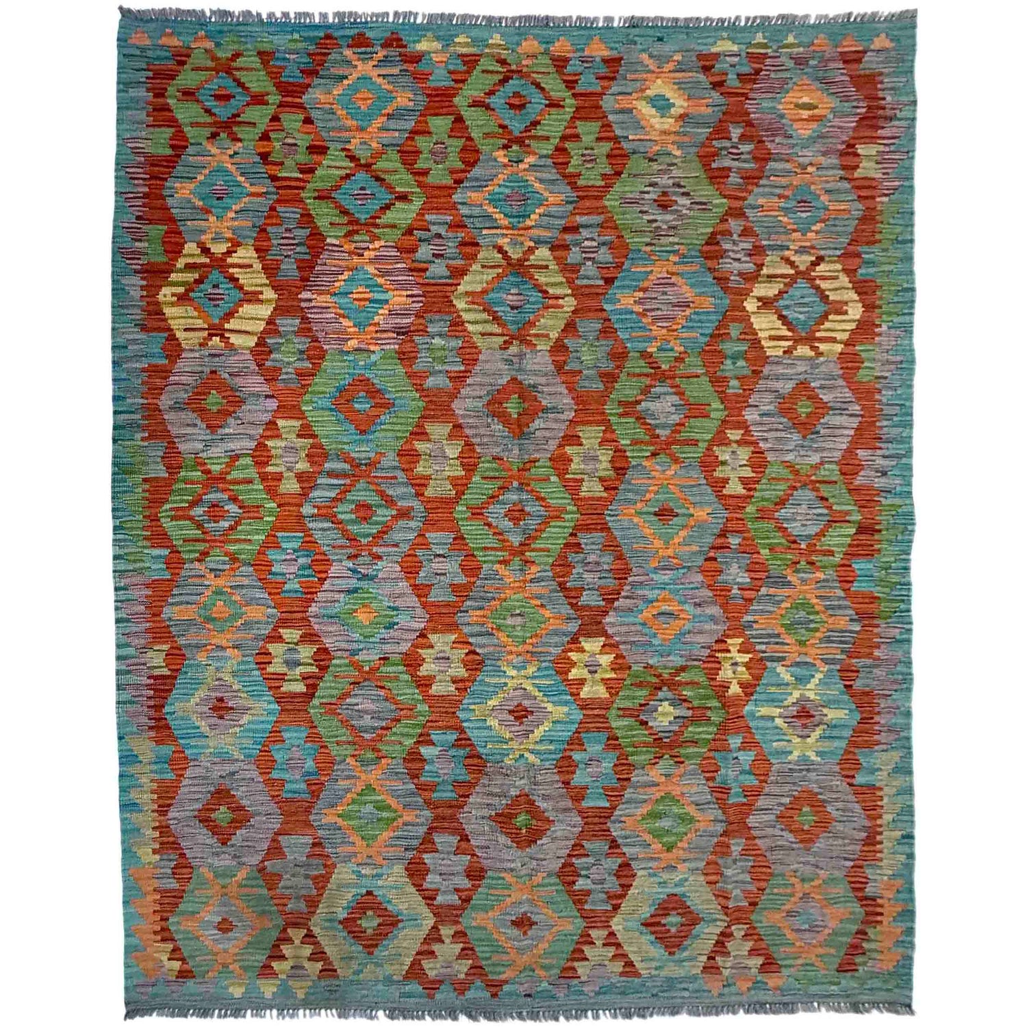 Handmade Vegetable Kelim 5' 11" x 8' 0" (ft) - No. Y39459