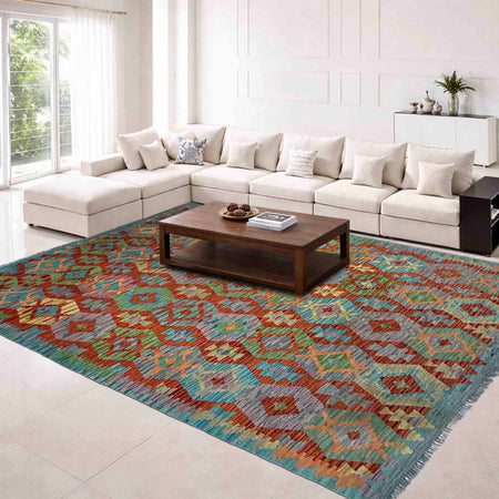 Handmade Vegetable Kelim 5' 11" x 8' 0" (ft) - No. Y39459