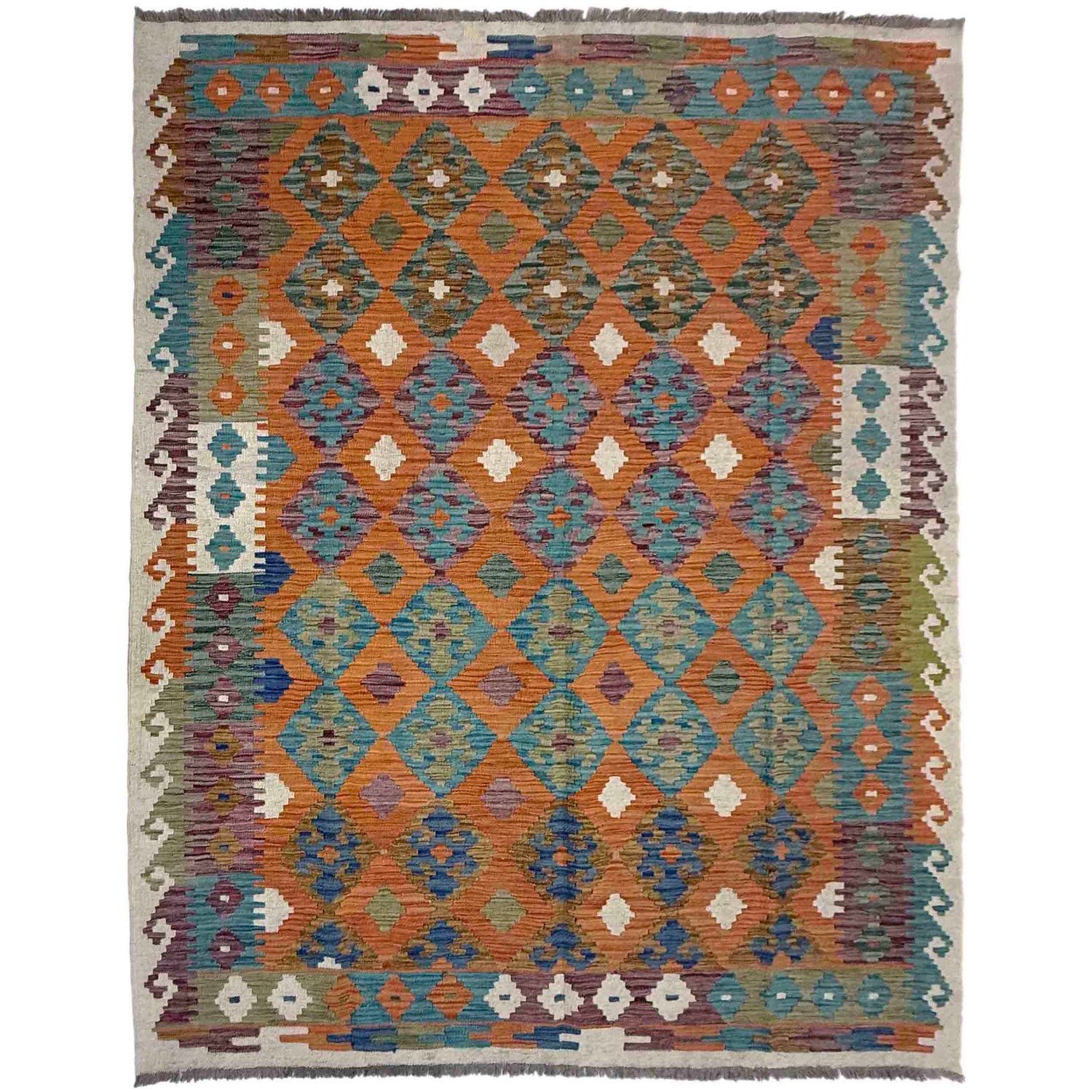 Handmade Vegetable Kelim 5' 11" x 7' 7" (ft) - No. Y39461