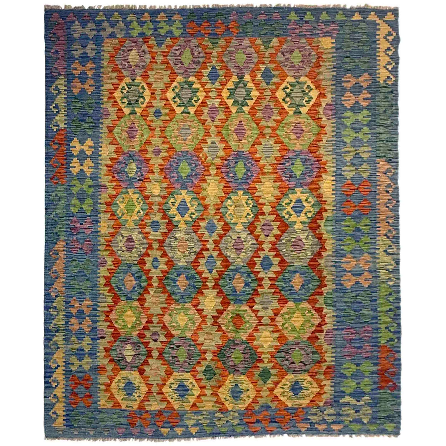 Handmade Vegetable Kilim 6' 2" x 8' 0" (ft) - No. Y39462