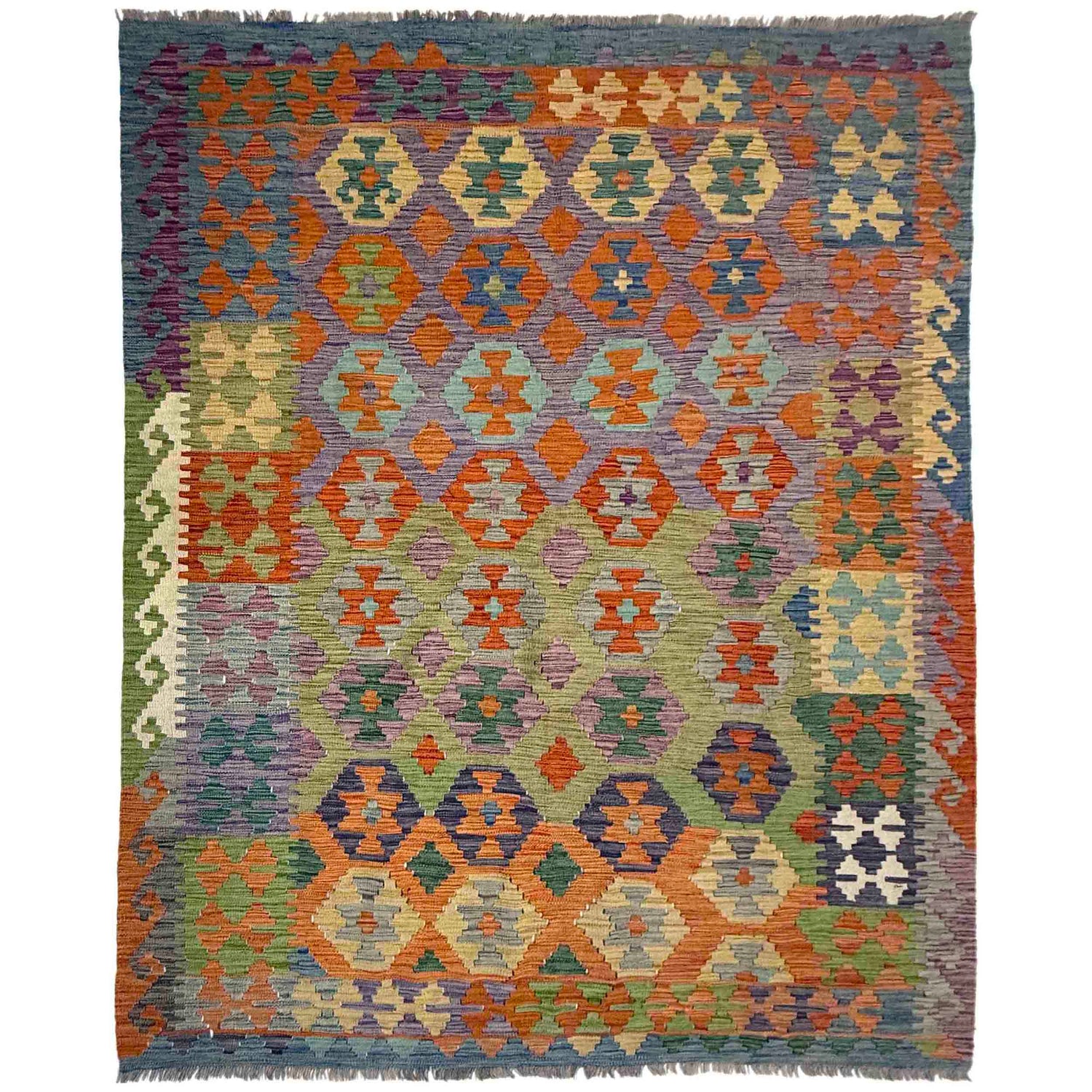 Handmade Vegetable Kilim 5' 9" x 8' 0" (ft) - No. Y39469