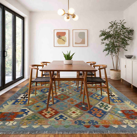 Handmade Vegetable Kelim 5' 8" x 8' 5" (ft) - No. Y39476