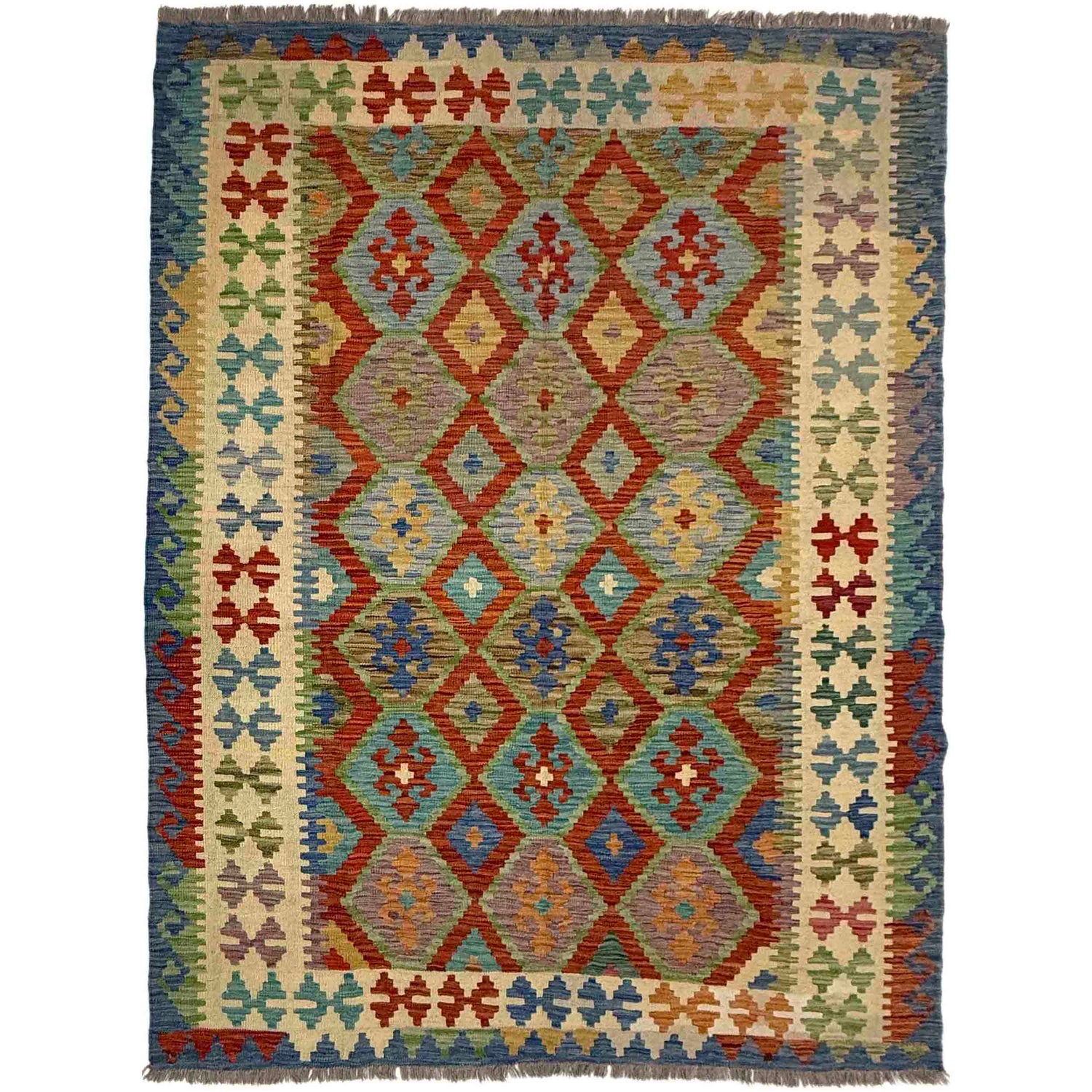 Handmade Vegetable Kilim 5' 11" x 8' 0" (ft) - No. Y39479